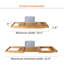 Plateau de rangement pour baignoire extensible en bambou 105 cm - Organisateur de baignoire réglable avec support à vin, tablette et porte-livre pour spa à domicile, baignoires sur pattes et bains relaxants (boîte simple)