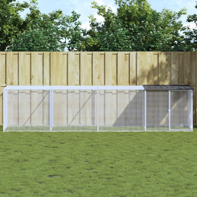 Jeffersonville Chicken Coop, Anthracite, 90cm H x 403cm W x 98cm D