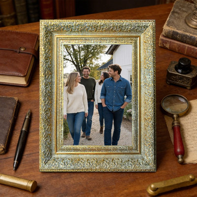 11" x 14" Antique Gold 3 PCS Gallery Wall Picture Frame for Office Shelf Styling
