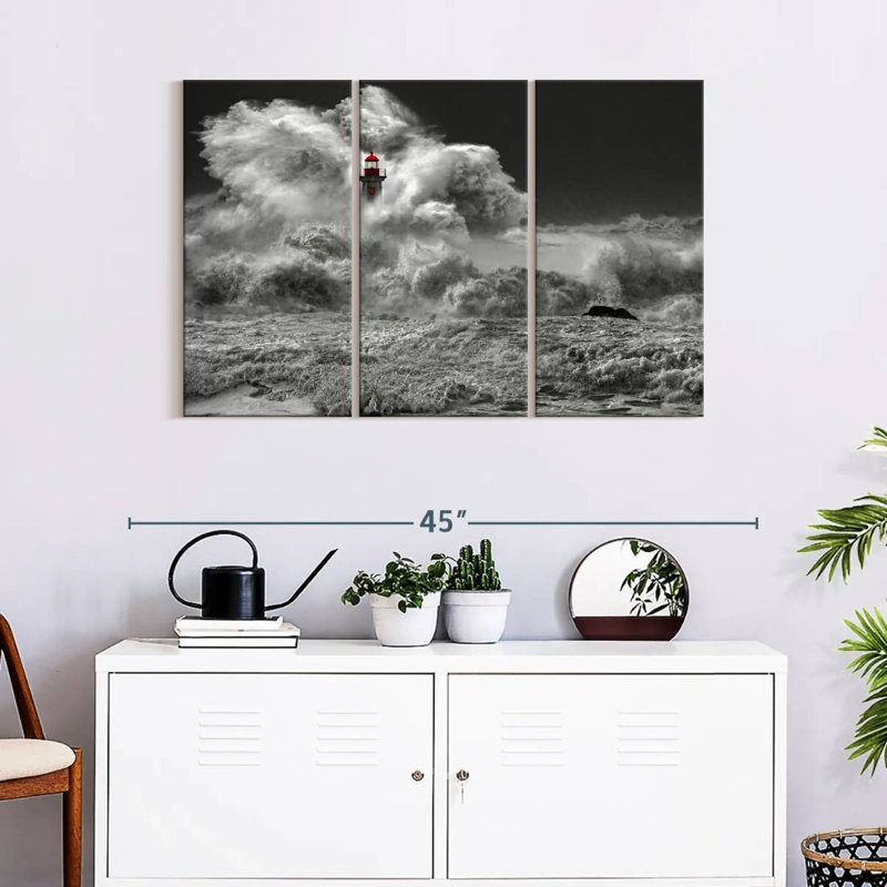 Impression sur toile Rough Sea, H 38 po x l 24 po x P 1,25 po