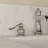 Deluge Waterfall Brushed Nickel Widespread 3-Hole, 2-Handle Bathroom Sink Faucet