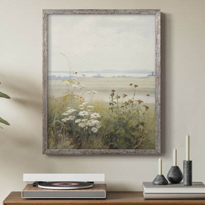«Vintage Landscape XV», reproduction encadrée - bois massif
