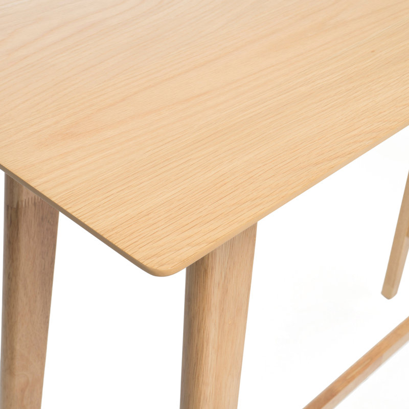  Table de bar en bois, design moderne et élégant, finition noyer naturel pour bar à domicile, pub ou espaces compacts, naturel