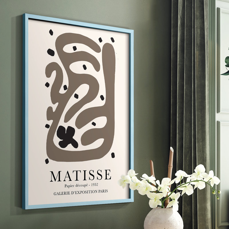 Matisse CCxx, reproduction encadrée - bois massif, Île Seymour Nord, Galapagos, H 10 po x l 8 po
