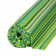 Rainbow Collection Outdoor Rug Striped Design in Green