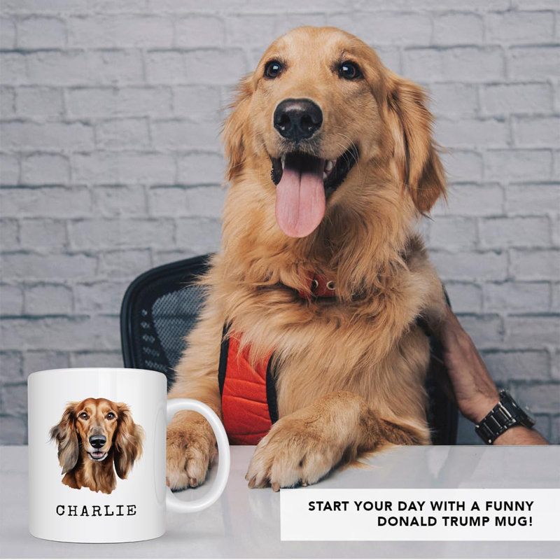 Tasse à café personnalisée pour chien, tasse personnalisée 11 oz avec grande photo et nom de chien, cadeau de propriétaire d'animal