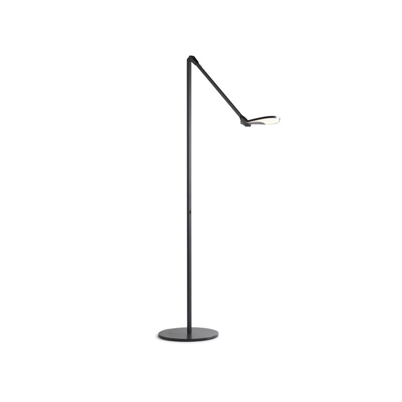 Splitty 45.3'' LED Swing Arm Floor Lamp with USB, Matte Black