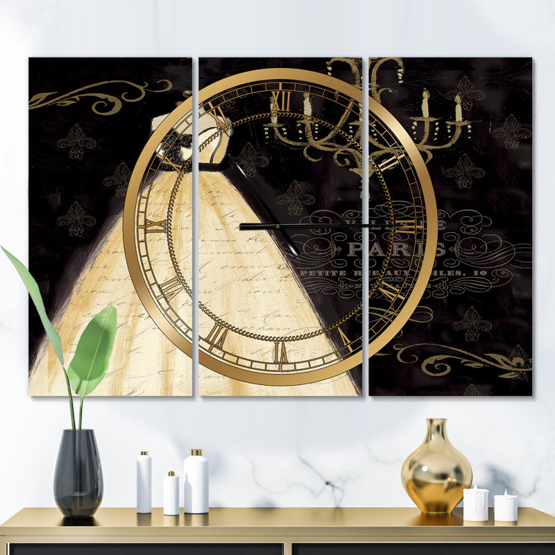 French chandeliers Couture III - Horloge murale traditionnelle