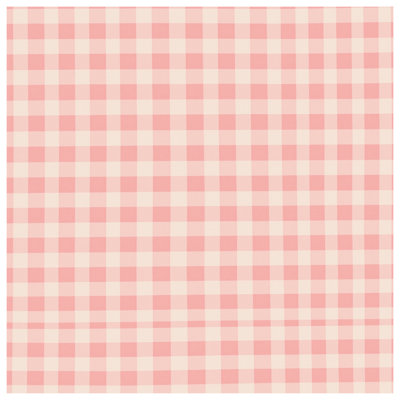 Pink Beige Gingham Quilted Bedspread All Sizes