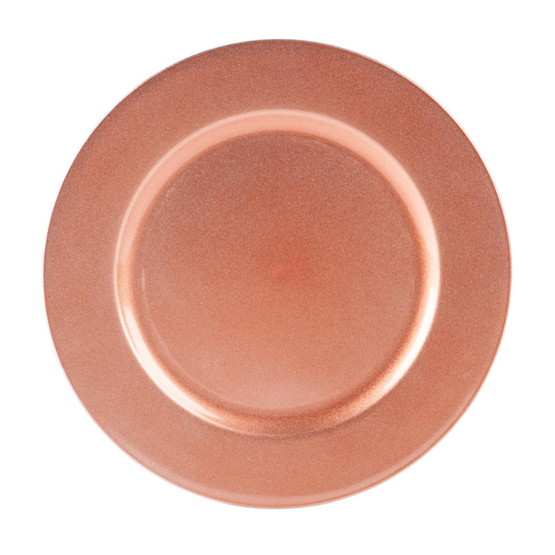 Argon Tableware - Metallic Charger Plate - 33cm, Matt Rose