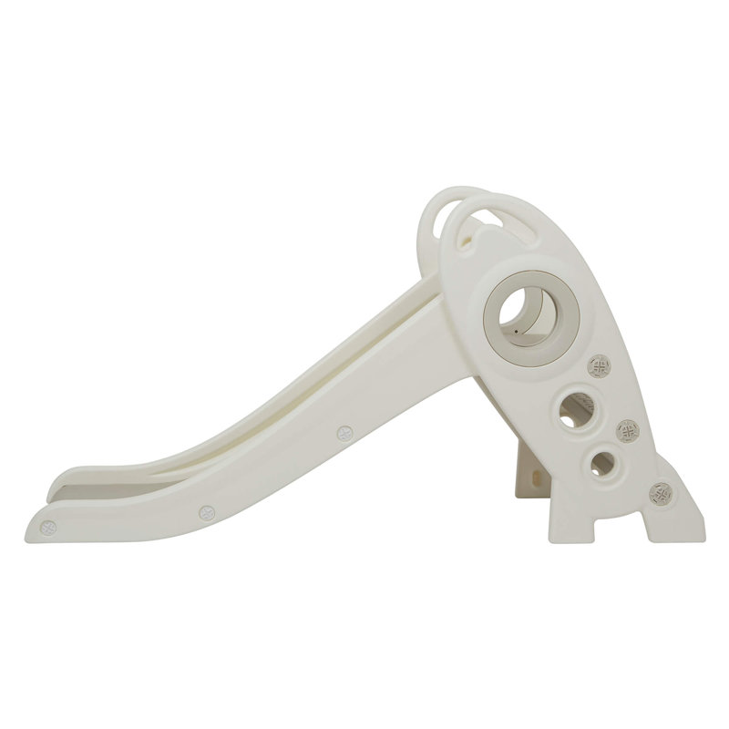 Kids Foldable Rocket Slide, Grey/White