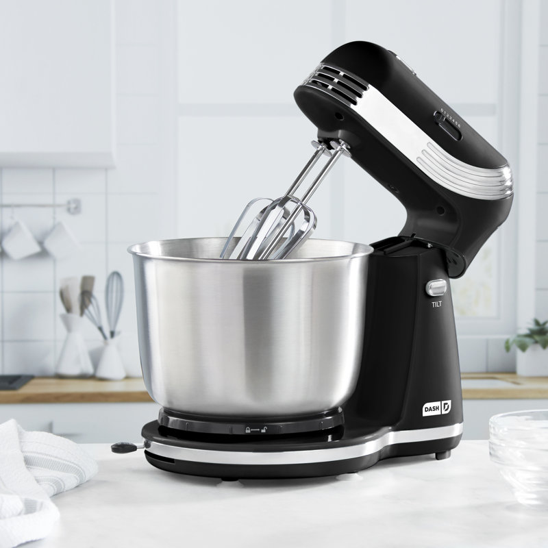 Dash Mixers 6 Speed 2.5 Qt. Stand Mixer, Black