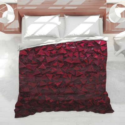 Red Triangular Texture Comforter