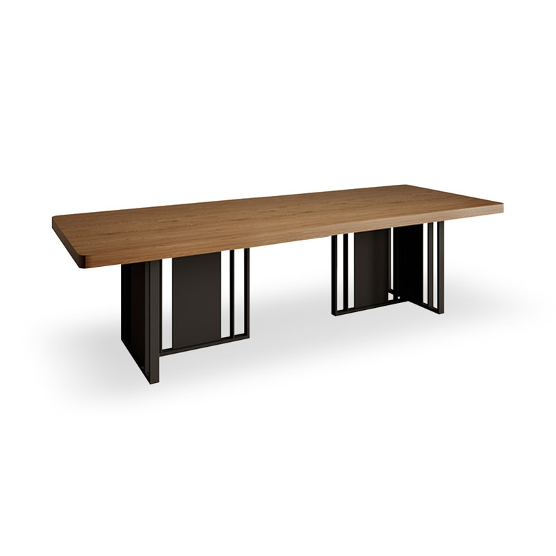 Brown Rectangular Solid Wood Dining Table, 29.53"H x 70.87"L x 31.5" W