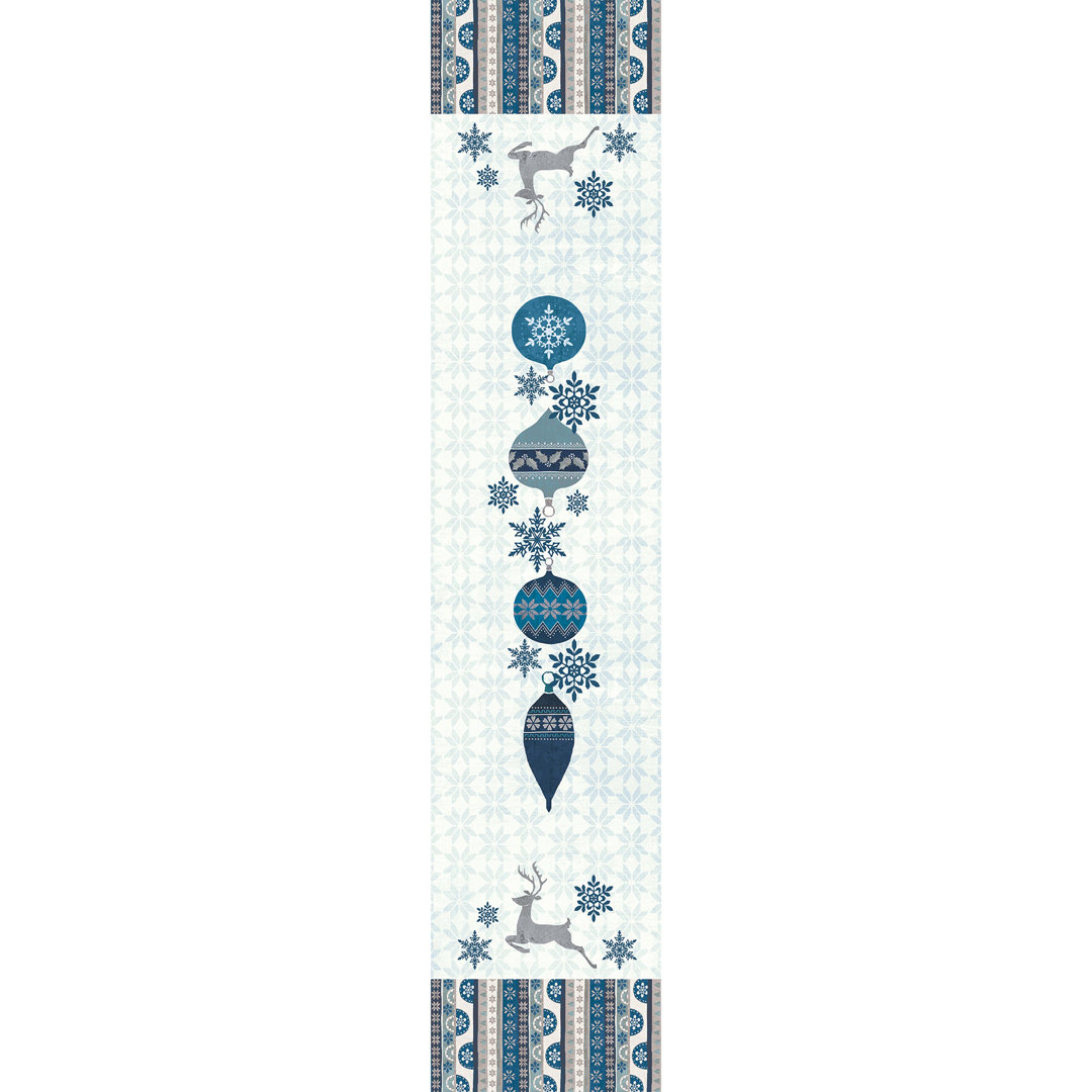  Simply Winter Geometric Christmas Table Runner Laural Home 