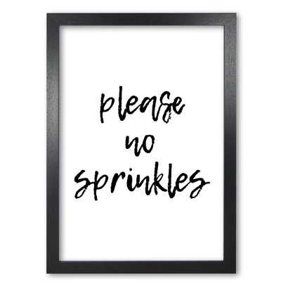 Please No Sprinkles 1 Piece Wall Art