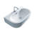 WS Bath Collections Flo 16.5'' White Ceramic U-Shaped Bathroom Sink with Overflow