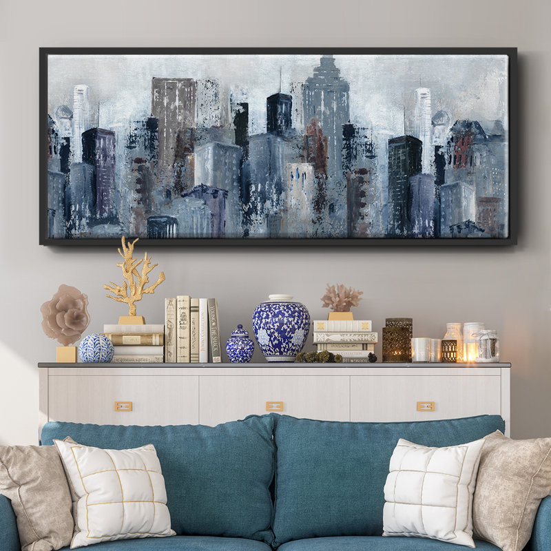 City Mood - Toile encadrée, H 20 po x l 50 po