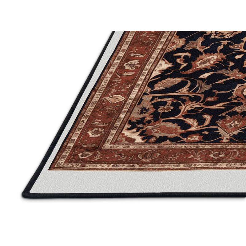 Machine Washable Persian Brown Area Rug, Rectangle 8' x 12'