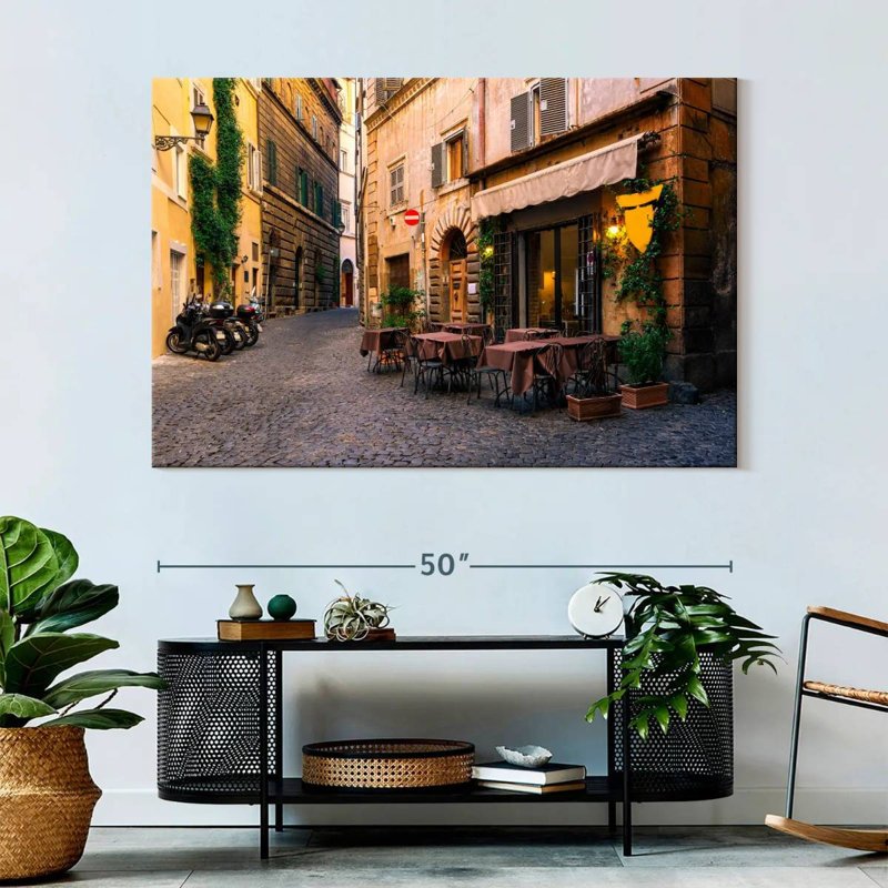 Rue italienne, H 34 po x l 51 po