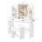  Pawnee 42.5" Wide White Makeup Vanity with Bulb Mirror and Double Drawers