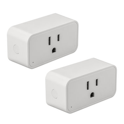 Simply Conserve Smart Socket SS-15A1-WiFi-BLE-2PK, 15A 120-Volt Smart Outlet Plug with WiFi, BLE, Hubless Use, and Simply Conserve App, Compatible with Amazon Alexa and Google Home, 2-Pack