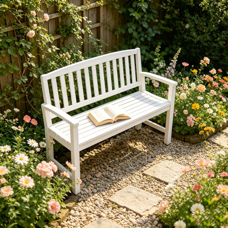 Banc de patio, White