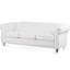 Fauteuil blanc à accoudoirs roulés de 83,79 po (213 cm). Conforme à la norme américaine TB117. Boucles de serrage profondes disposées en quinconce pour un ajustement uniforme. Pieds en bouleau avec revêtement protecteur facile à nettoyer. Intérieur en bois massif et contreplaqué.