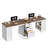 2 Person Desk With Drawers And Charging Station, Farmhouse Computer Desk For Home Office, File Drawer For A4/letter/legal Files
