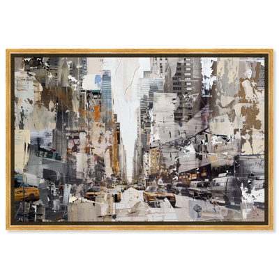 In The City Minimalist Collage Style Wall Art by Art Remedy