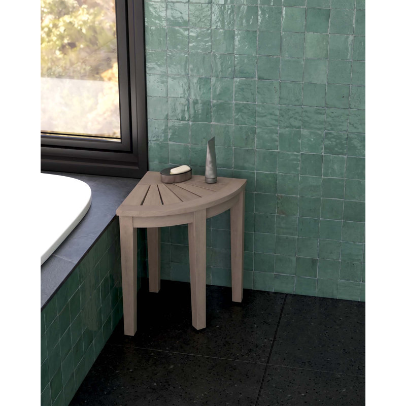 Banc de douche 15,5 "Kai Mist-Shield, Gris, H 21 po x l 15,5 po x P 15,5 po