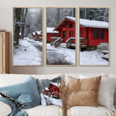 «Winter Hotel Cozy Chalet I», ensemble d'art mural et hôtels
