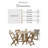 Cattaleya Outdoor Garden 4 Seater Stowaway Dining Table And Chairs - for Modern Patio