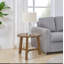  Table de bout ou table de chevet ronde 20 po Newbury, finition pacane