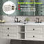 Support mural pour meuble-lavabo double - base seulement (plateau non inclus)-104775890