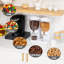 Distributeur de céréales double Mind Mind pour comptoir, 2 contenants hermétiques de 2 L, distributeur de nourriture sèche rotative pour céréales, riz, bonbons, grains de café, blanc-119548423