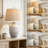 26in Farmhouse Ceramic Table Lamp, Rustic Bedside Light For Bedroom Living Room