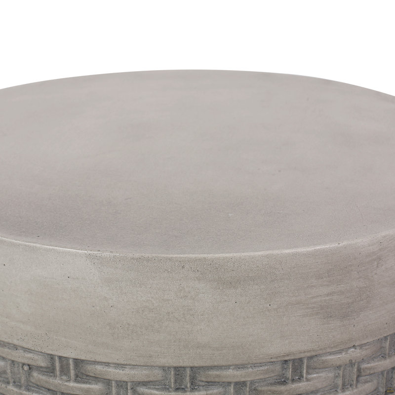 Table d'appoint d'extérieur ronde en béton