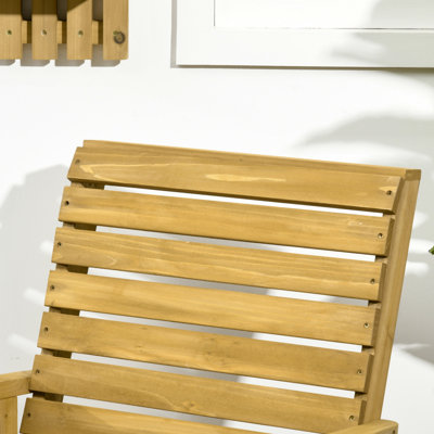 Wooden Outdoor Rocking Chair, Traditional Slatted Wood Rocker Chair