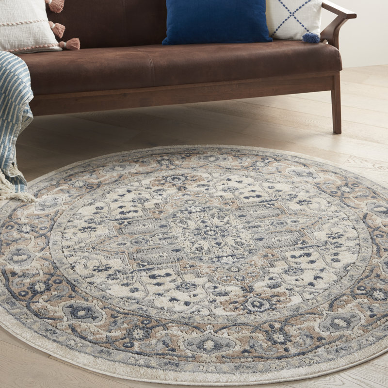 Tapis beige Freeda, Rond 4 pi