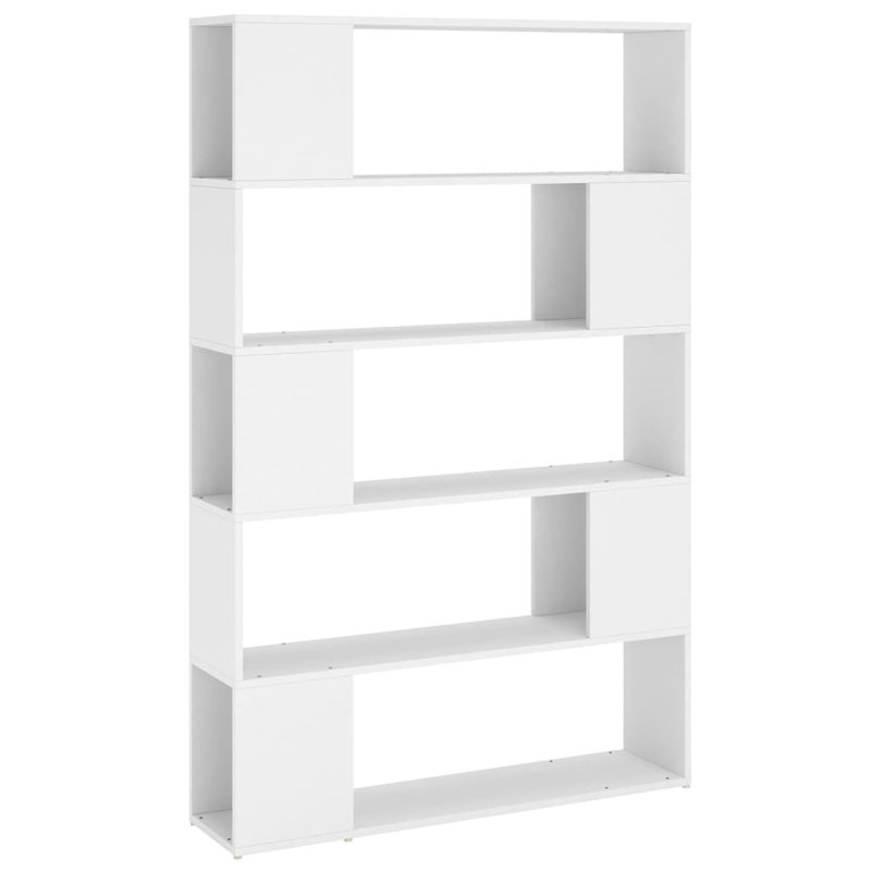 Paravent vidaXL en bois d'ingénierie moyen, Blanc, (6 tablettes) H 73,2 po x l 31,4 po x P 9,4 po