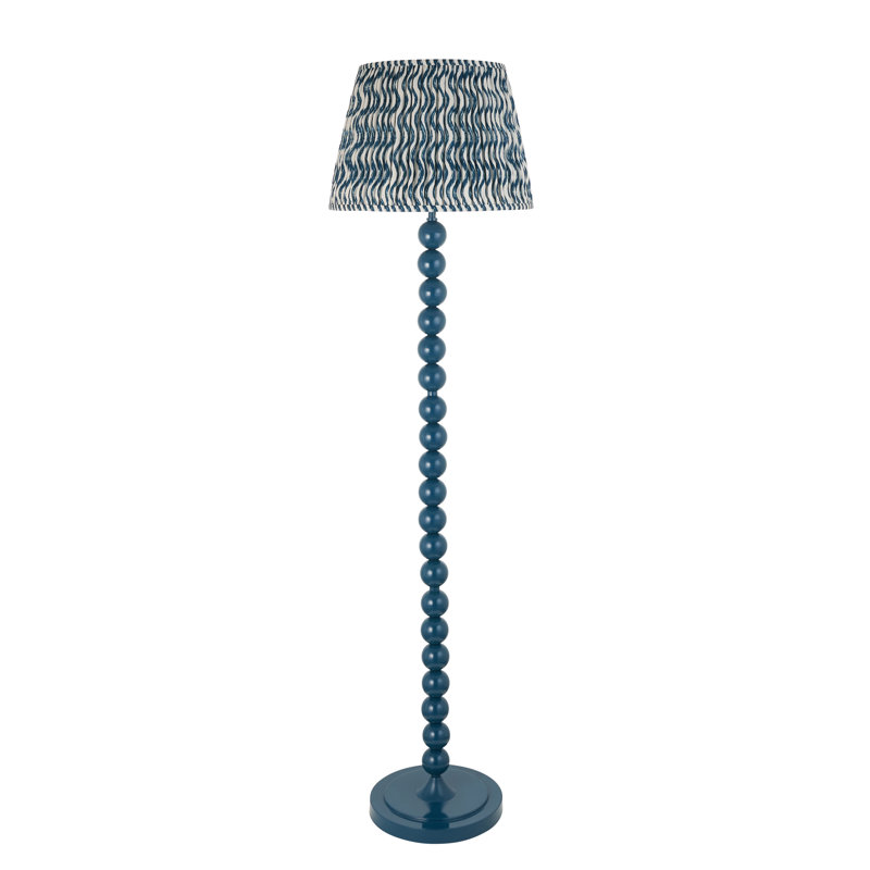 Higgledy 154cm Traditional Floor Lamp, Blue/White, Blue