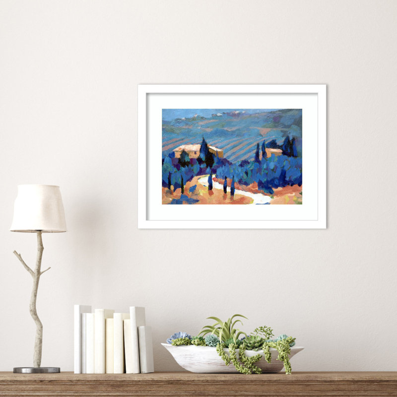 «Tuscany 2», impression encadrée sur papier par Metcalfe Clive, Cadre blanc, H 13 po x l 17 po