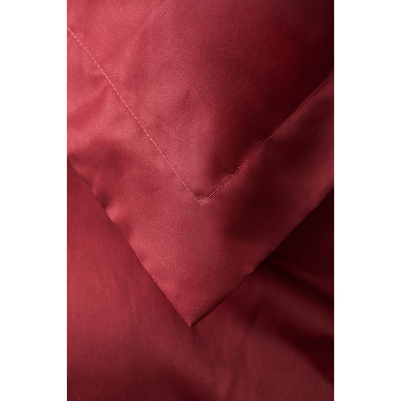 Solid Colour Duvet Cover Set with Pillowcases Included, 135 x 200cm Duvet Cover + 1 Pillowcase, Red