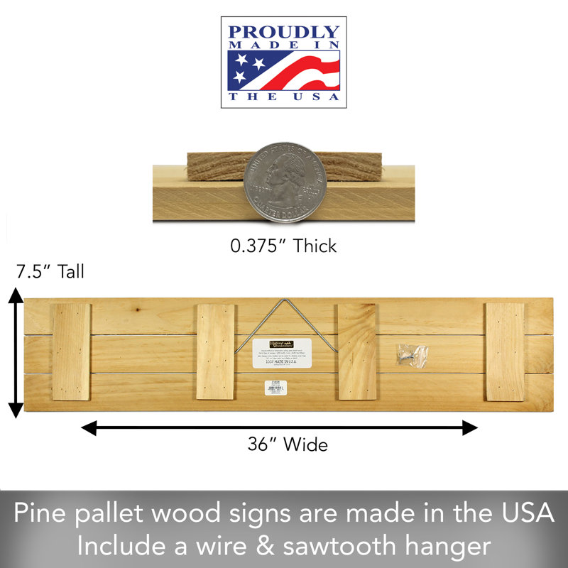 Panneau décoratif en bois August Grove® Howdy