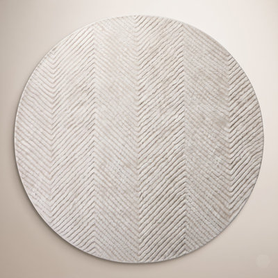 Hand-Tufted Wool Chevron Rug