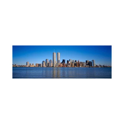 Skyscrapers At The Waterfront, World Trade Center, Lower Manhattan, Manhattan - Wrapped Canvas Panoramic Print