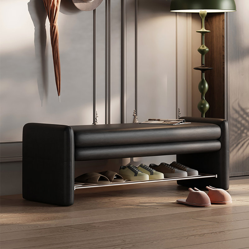 Tabouret à langer avec rangement 47,2 po, Noir, noir, noir, noir