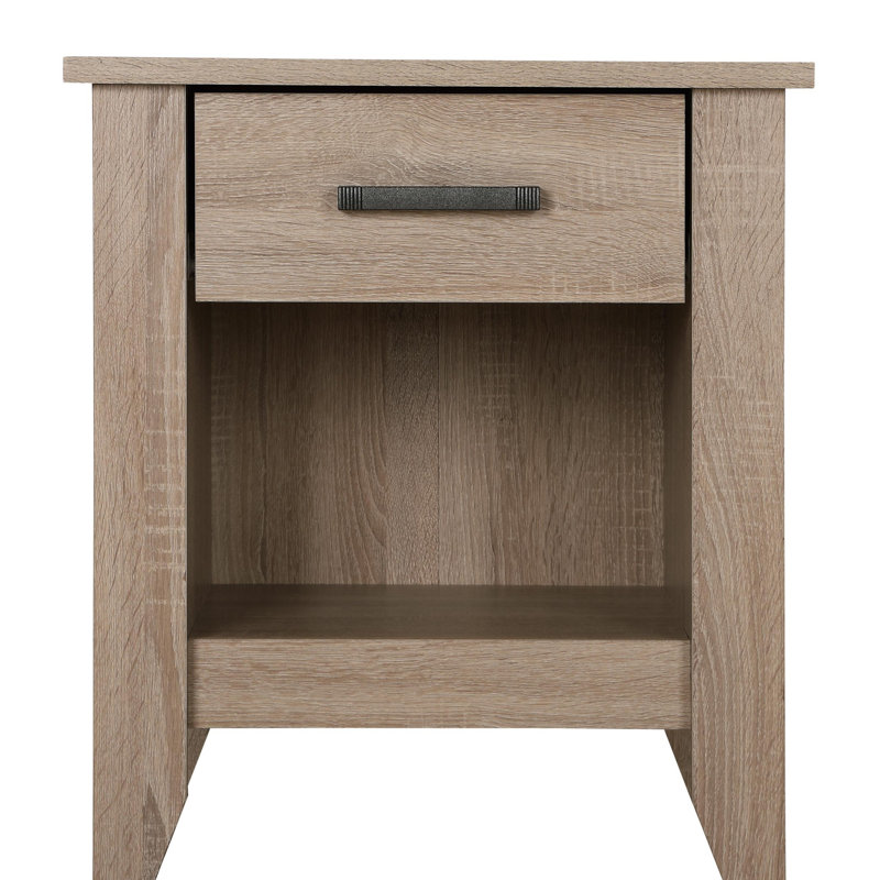 Rodel Wooden Nightstand with drawer Modern Nightstand, Brown