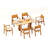 9 Pcs Grade-A Teak Wood Dining Set: Warwick Console Folding Rectangle Table And Vellore Stacking Arm Chairs #11VL1508-112322184
